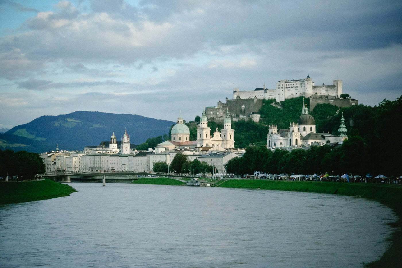 Cityscape of Salzburg Austria in midday